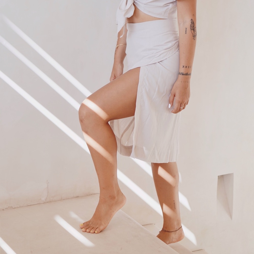 Linen Wrap Skirt